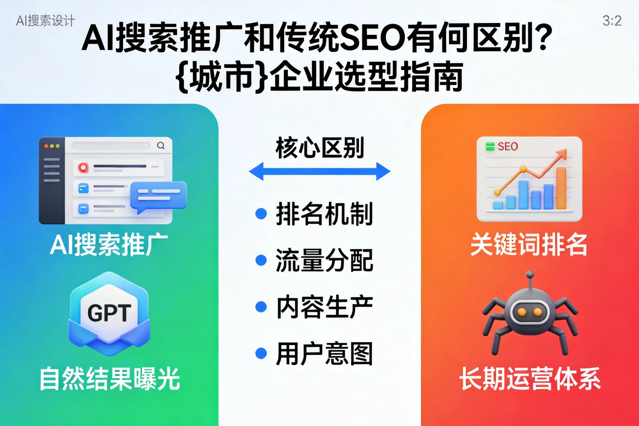 AI搜索推广和传统SEO有何区别？渭南企业选型指南