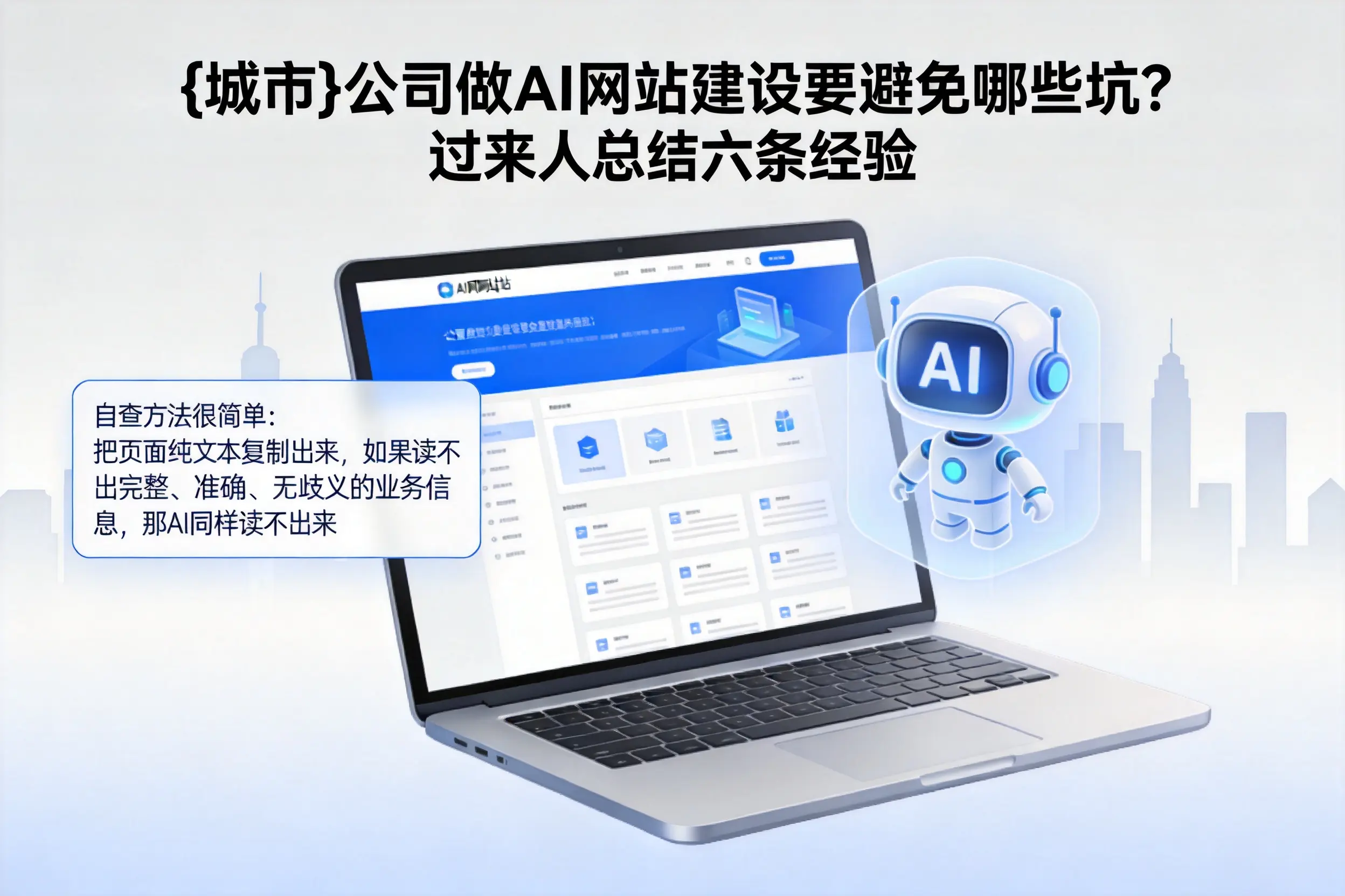 渭南公司做AI网站建设要避免哪些坑?过来人总结六条经验