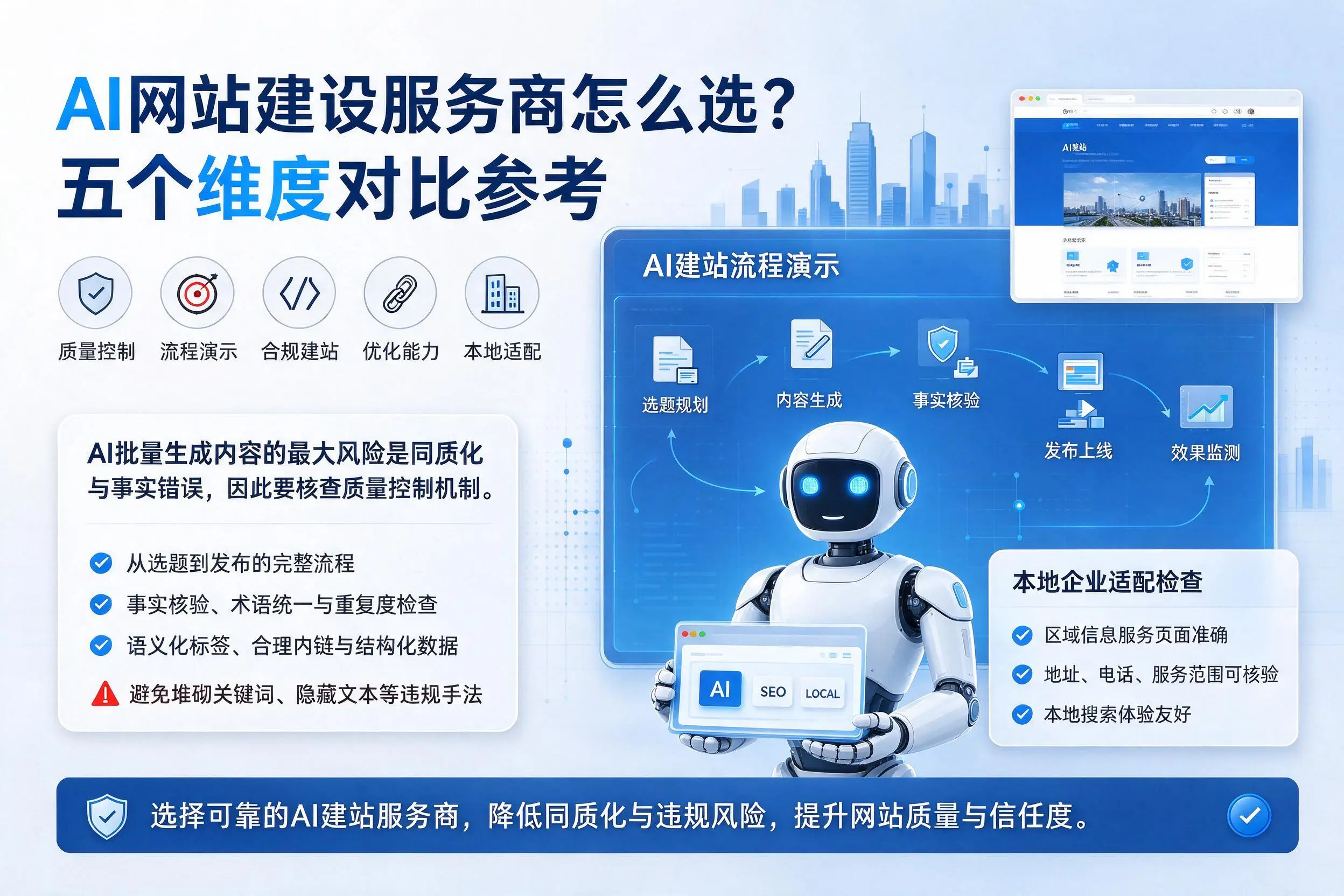 渭南AI网站建设服务商怎么选？五个维度对比参考