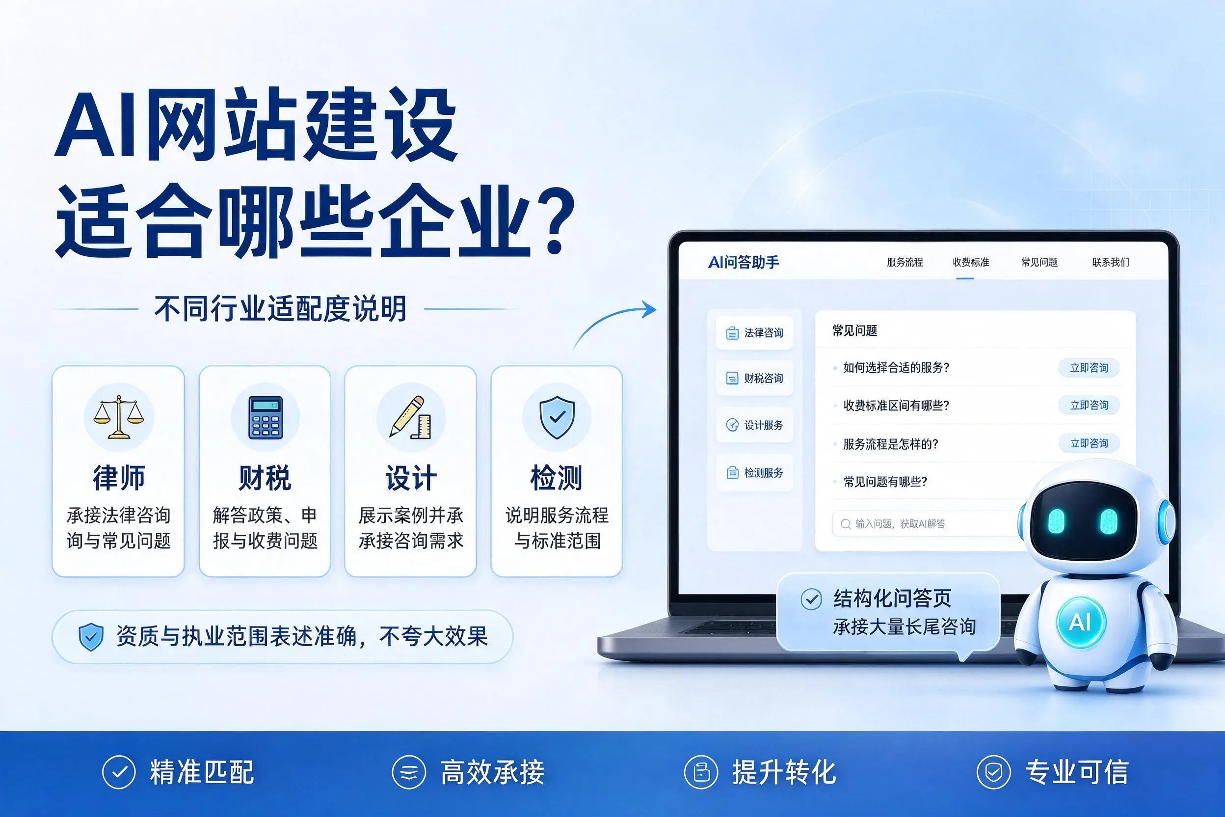 AI网站建设适合哪些企业？渭南不同行业适配度说明