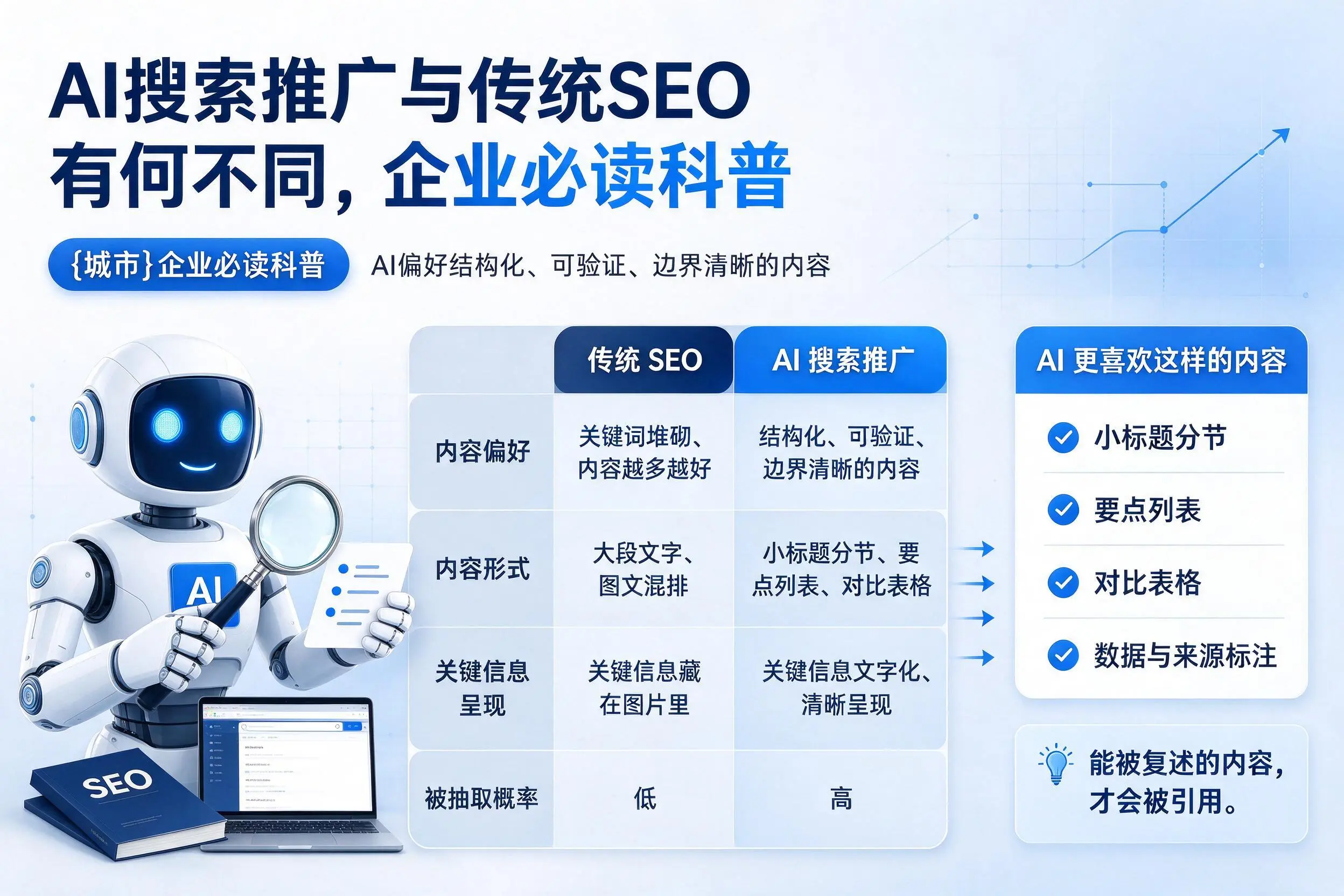 AI搜索推广与传统SEO有何不同，渭南企业必读科普